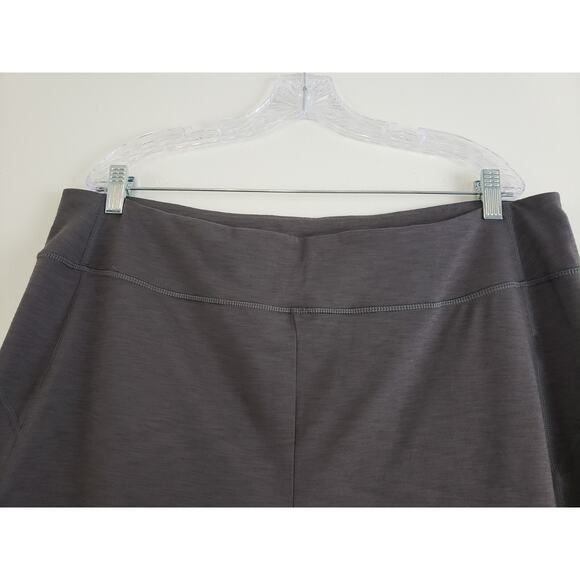 (Ju) Duluth Trading Co Women's Bootcut Leggings Size XL Activewear Taupe Flare - Picture 2 of 8